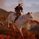 eivor riding a wolf in assassins creed valhalla